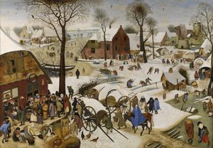 Dutch: De volkstelling in Betlehem Census at Bethlehem door Pieter Brueghel the Younger