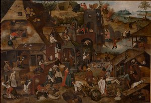 Vlaamse spreekwoorden, 1607 door Pieter Brueghel the Younger