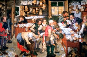 Huurdag, ca. 1584-1638 door Pieter Brueghel the Younger