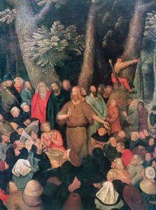 De preek van Johannes de Doper (detail) door Pieter Brueghel the Younger