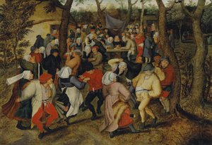 De huwelijksdans door Pieter Brueghel the Younger