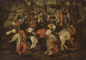 De huwelijksdans door Pieter Brueghel the Younger