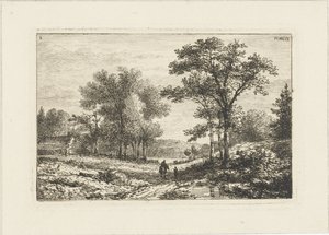 Landschap met ruiter