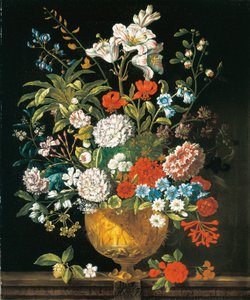 Juli, uit De Twaalf Maanden van Bloemen, een bloemkalender van stillevens door Pieter Casteels