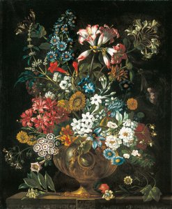 Oktober, uit De Twaalf Maanden van Bloemen, een bloemenkalender van stillevens door Pieter Casteels