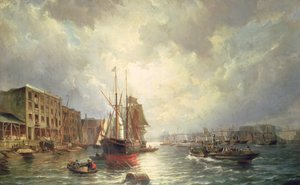 Het Bekken van Londen, 1861 door Pieter Christiaan Cornelis Dommelshuizen