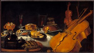 Stilleven met muziekinstrumenten