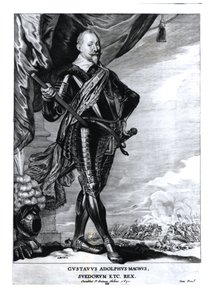 Portret van Gustavus Adolphus de Grote, Koning van de Zweden (1592-1632), 1650 door Pieter Claesz Soutman