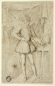 Portret van een edelman in harnas door Pieter Claesz. Soutman