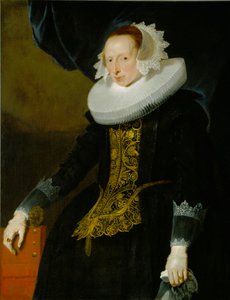 Portret van een vrouw door Pieter Claesz Soutman