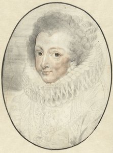 Portret van Elizabeth, gemalin van Filips IV van Spanje door Pieter Claesz. Soutman