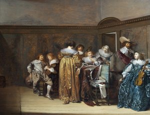 Nederlandse Ruiters en hun Dames die Muziek Maken