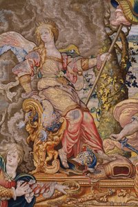 Vlaamse wandtapijt. Serie De zeven hoofdzonden: Hoogmoed. Cartonist Pieter Coecke van Aelst. Atelier van Brussel. Ca 1542-1544.