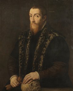 Portret van een man met een schedel, 1550