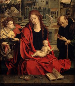 De Heilige Familie met een Engel