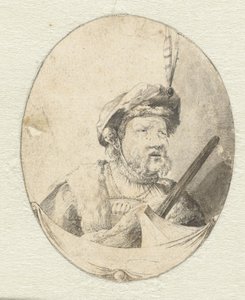 Borstbeeld van een man in Oosterse kledij door Pieter Cornelisz. Verbeeck (possibly)