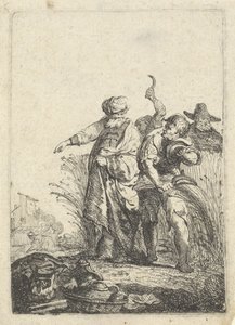 Ruth leest aren op het veld van Boaz door Pieter Cornelisz. Verbeeck (possibly)