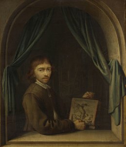 Portret van een schilder door Pieter Cornelisz. van Egmondt (attributed to)