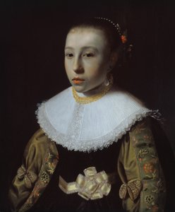Portret van een Jong Meisje door Pieter Dubordieu
