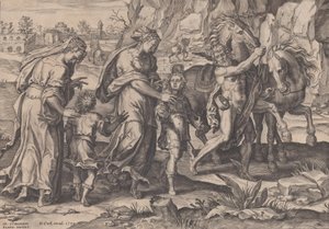 Jeugd, uit De loop van het menselijk leven, 1570 door Pieter Furnius