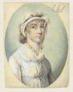 Portret van een jonge vrouw, driekwart naar rechts door Pieter Gerardus van Os