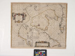 Nieuwe kaart van de noordoostkust van Amerika door Pieter Goos