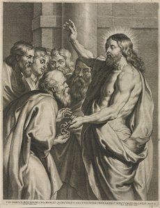 Christus Geeft de Sleutels aan Petrus door Pieter I de Jode