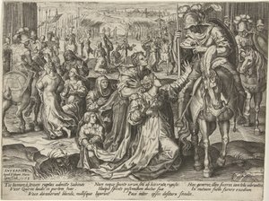 Verzoening tussen de Sabijnen en de Romeinen door Pieter Jalhea Furnius