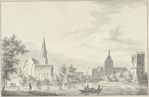 Gezicht op Culemborg door Pieter Jan van Liender