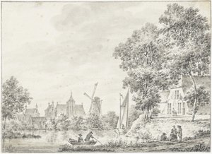 Gezicht te Haastrecht door Pieter Jan van Liender