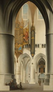 Interieur van de Sint-Bavokerk in Haarlem door Pieter Jansz Saenredam