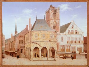 Oude stadhuis in Amsterdam door Pieter Saenredam, Nederland door Pieter Jansz Saenredam