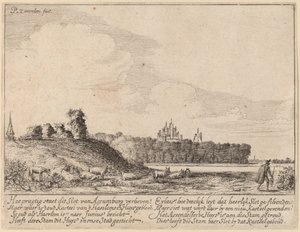 Ruïnes van kasteel Assemburg door Pieter Jansz Saenredam