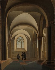 De meest westelijke traveeën van de Zuidbeuk van de Mariakerk in Utrecht door Pieter Jansz Saenredam