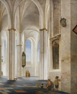 Het interieur van de Buurkerk in Utrecht door Pieter Jansz Saenredam