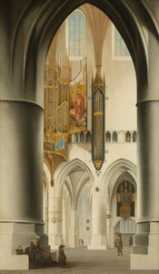 Interieur van de Sint-Bavokerk in Haarlem door Pieter Janszoon Saenredam