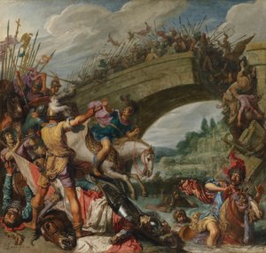 Strijd tussen Constantijn en Maxentius door Pieter Lastman