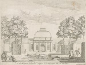 Oranjerie van Honselersdijk, gezien vanaf het park door Pieter Loofs