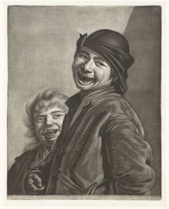 Twee lachende jongens door Pieter Louw