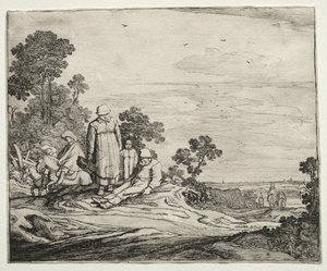 Landschap met boeren, 1626
