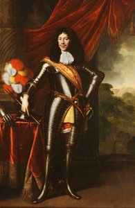 Portret van een heer, mogelijk een lid van de Hohenzollern, volledig in harnas