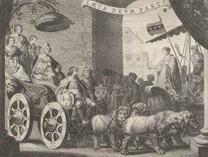 Plaat 5a: Marie de Medici als Berecynthia, uit Caspar Barlaeus, Medicea Hospes door Pieter Nolpe