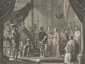 De bruiloft van Francisco I de Medici en Johanna van Oostenrijk, uit Caspar Barlaeus