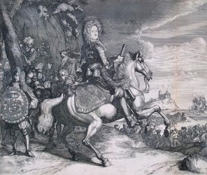 Ruiterportret van Alexander Danilovich Menshikov door Pieter Pickaert