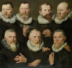 Het gezelschap van kapitein Pieter Dircksz Hasselaer en luitenant Jan Gerritsz Hooft, Amsterdam