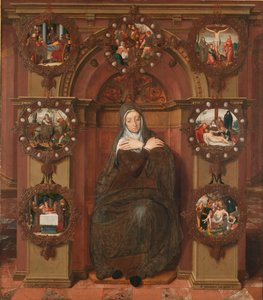 Dame van de Zeven Smarten Het Joos van Belle Drieluik. Centraal paneel, 1556