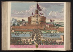 Engelenburcht aan de rivier de Tiber te Rome