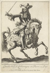 Ruiterportret van Karel V Leopold, hertog van Lotharingen