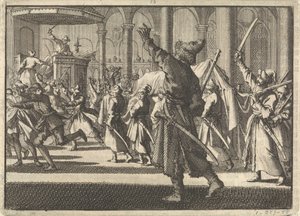 De Polen in de Riddarholmkerk in Stockholm, 1698 door Pieter Van der Aa