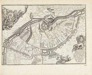 Het beleg en de slag bij Narva in 1700, 1726 door Pieter Van der Aa